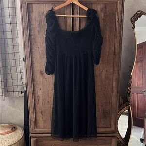 o.p.t. Long Sleeve Formal Smock Dress